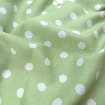Flokon - Fehér pöttyös mintával, világoszöld színben