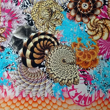 Jég jersey - Tarka tengeri csigaházas mintával, PANELES