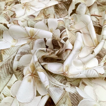 Barbi, Digital Print – Khaki színű trópusi virág mintával Barbi, Digital Print – Khaki színű trópusi virág mintával