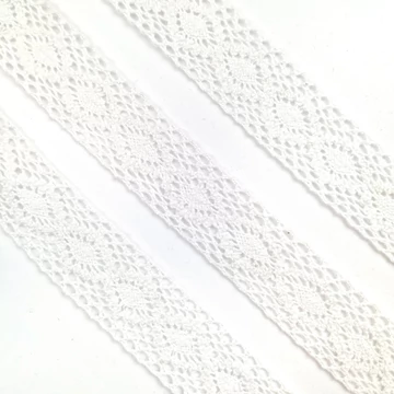Csipke szalag – Fehér színű pamutcsipke, 2 cm (1242A) Csipke szalag – Fehér színű pamutcsipke, 2 cm (1242A)