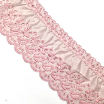 Dísz szalag – Világosrózsaszín színben, madeira mintával, 10,5cm Dísz szalag – Világosrózsaszín színben, madeira mintával, 10,5cm
