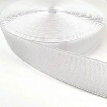 Varrható tépőzár – Fehér színben, horgos, 5cm