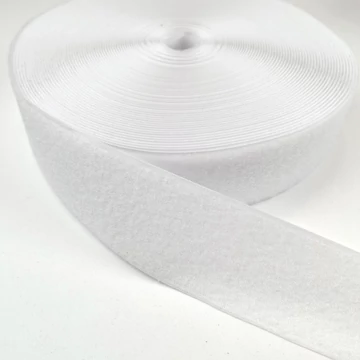Varrható tépőzár – Fehér színben, bolyhos, 5cm