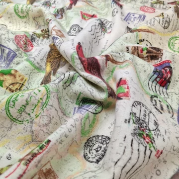 Flanel - Madaras és bélyeges mintával