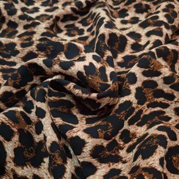 Viszkóz selyem – Ocelot mintával