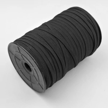 Gumipertli – Fekete színben, 8mm, 200m, bontatlan tekercs