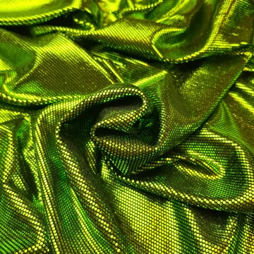 Jersey metál - Neon zöld színben, elasztikus