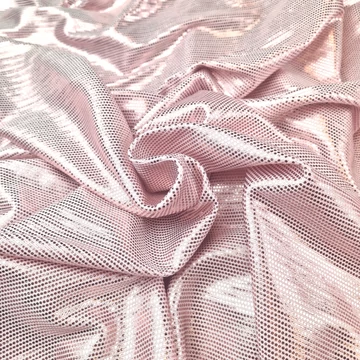 Jersey metál - Rózsaszín színben, elasztikus