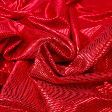 Jersey metál - Piros színben, elasztikus