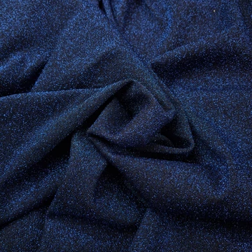 Jersey, glitteres - Sötétkék színben, elasztikus