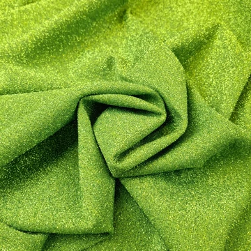 Jersey, glitteres - Kivizöld színben, elasztikus