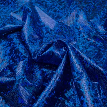 Jersey, lamé - Hologram, királykék színben, elasztikus