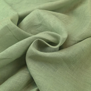 Len anyag – Zsálya zöld színben