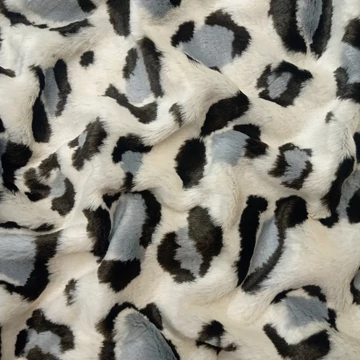 Műszőrme - Ocelot mintás, bézs színben