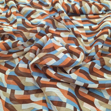 Muszlin, krepp – Geometrikus mintával