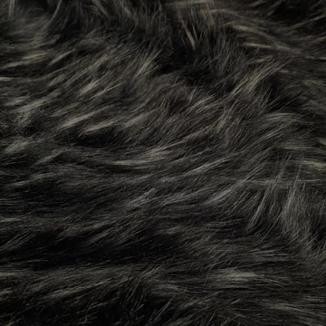 Műszőrme - Fekete/sötétszürke színben