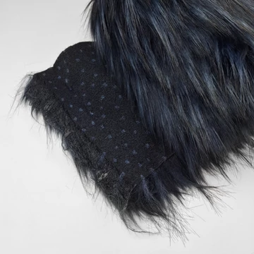 Műszőrme - Mélykék/középkék színben, 20 cm-es