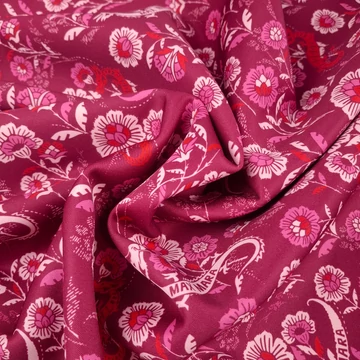 Neoprén - Bordó-ciklámen színben "Max Mara", kétoldalas, elasztikus