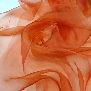 Organza - Rozsdavörös színben, extra széles