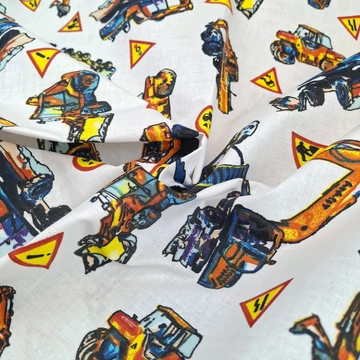 Pamutvászon - Munkagépes mintával Pamutvászon - Munkagépes mintával