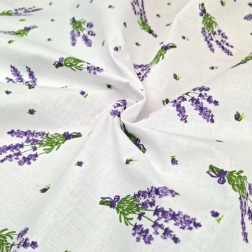 Pamutvászon - Csokros levendula mintával Pamutvászon - Csokros levendula mintával