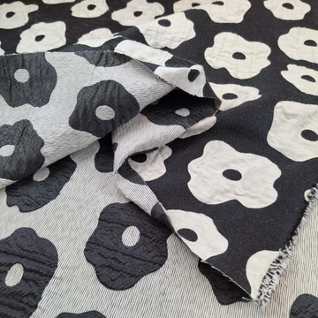 Pamut szövet – Virág mintával, kétoldalas