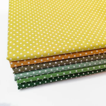 Patchwork pamutvászon csomag - Khaki színben, 6 db