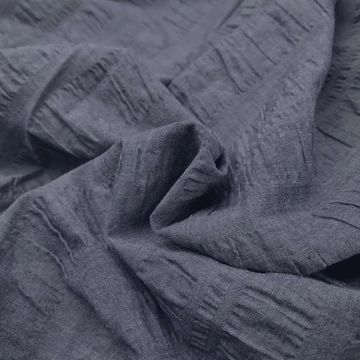 Krepp puplin, elsztikus - Farmerkék/denim színben