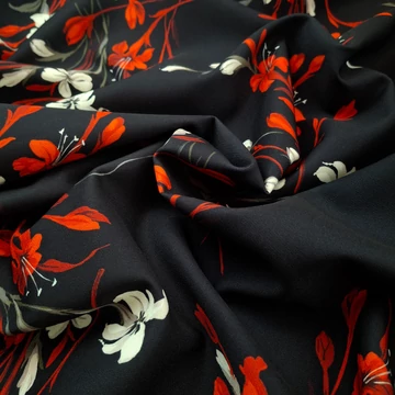 Scuba - Piros-nyers mezei virág mintával