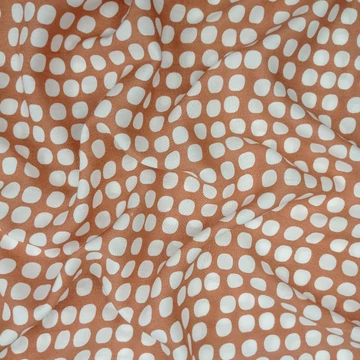 Flokon - Szabálytalan pöttyös mintával, világosbarna