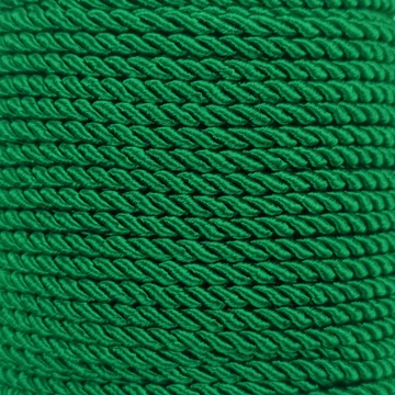 Sodrott zsinór – Zászlózöld színben, fényes, 3mm