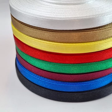 Szatén szalag, egész tekercs - Választható színben, 6mm, 30m
