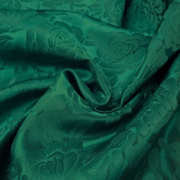Jacquard 313 – Nagyméretű rózsa mintával, zöld színben