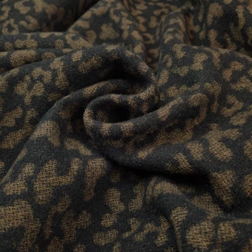 Kabátszövet - Ocelot mintával, gyapjú