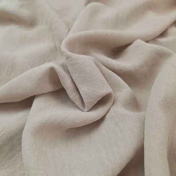 Gyűrt selyem - Homokszínben, elasztikus, RIVIERA