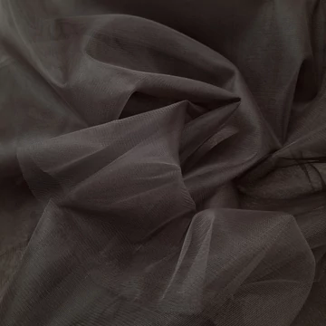 Lágy tüll – Sötétbarna színben, extra széles