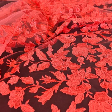 Tüll csipke – Korall színben