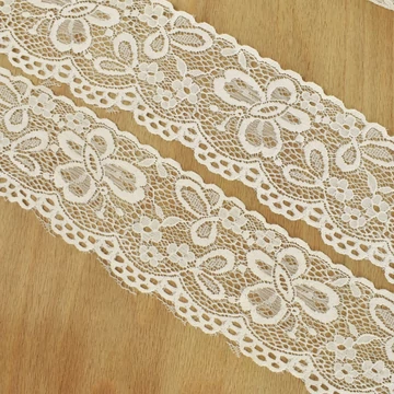 Csipke szalag – Vajszínben, nem elasztikus, 6cm