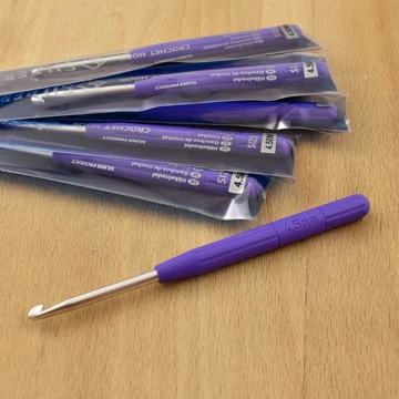 SILBER horgolótű – Alumínium horgolótű, 4,5mm-es