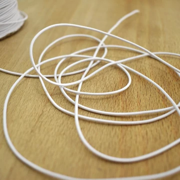 Kalapgumi – Hengeres kalapgumi fehér színben, 1,5mm