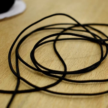 Kalapgumi – Hengeres kalapgumi fekete színben, 1,5mm