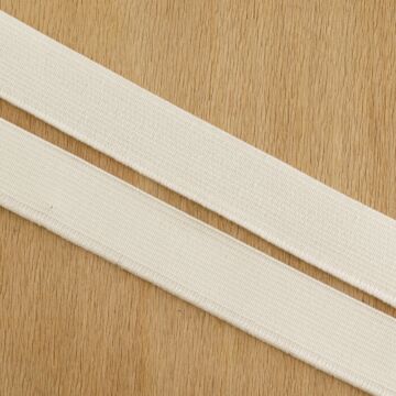 Gumiszalag – Erős nadrág gumipertli fehér színben, 20mm