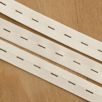 Gumiszalag – Gomblyukas gumi fehér színben, 20mm