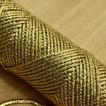 Fémszálas zsinór – Lurex borítással, arany színben, 2,5mm