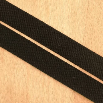 Gumiszalag kötött– Laza nadrág gumipertli fekete színben, 25mm Gumiszalag kötött– Laza nadrág gumipertli fekete színben, 25mm