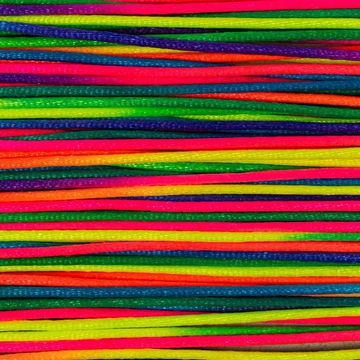 Szatén zsinór – Patkányfarok szivárvány színben, 2mm