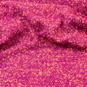 Chanel szövet – Rózsaszín-mályva színben, buklés