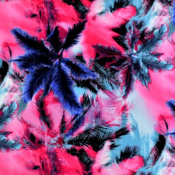 Jég jersey – Színes pálmafa mintával, DigitalPrint