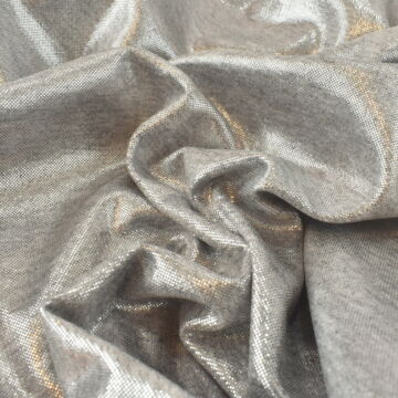 Pamut jersey – Fényes felületű ezüst szürke színben