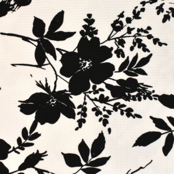 Piké – Fekete nagyvirágos mintával
